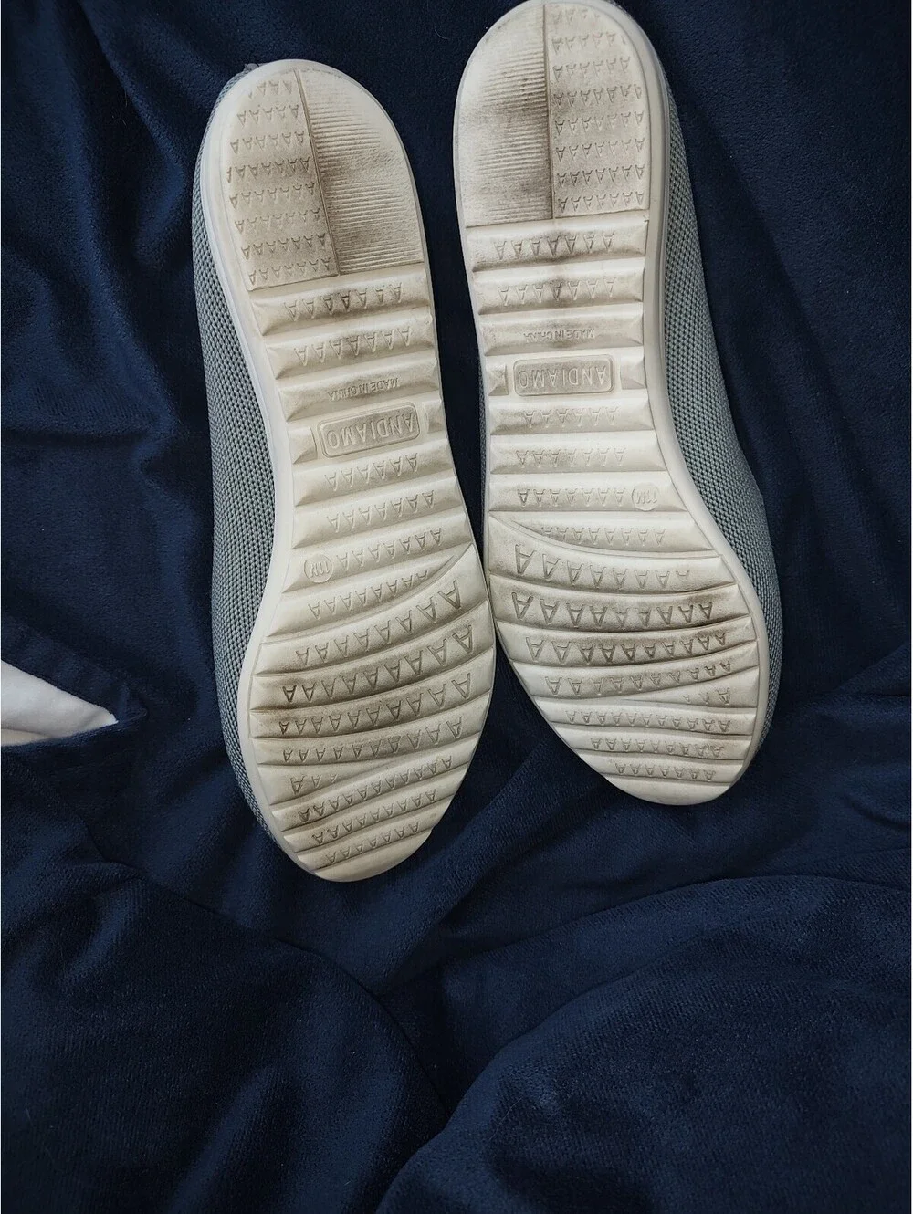 Andiamo Casper Knit Flats, Woven Slip-on Comfort Loafers Light Grey Casual Shoes